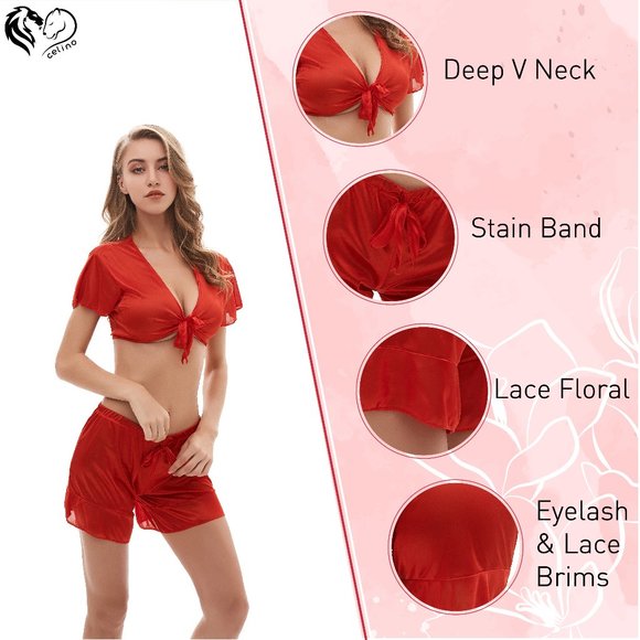 2 Piece Nightwear Lingerie Set - Picture 1 of 15